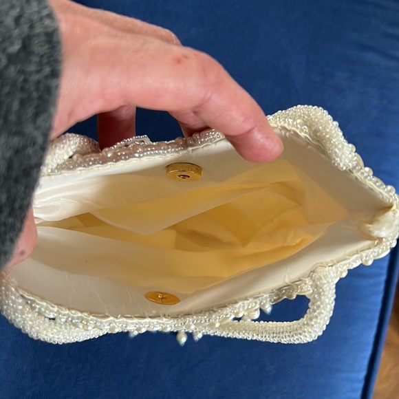 Satin Beaded Evening Bag Purse-EUC - Picture 3 of 7